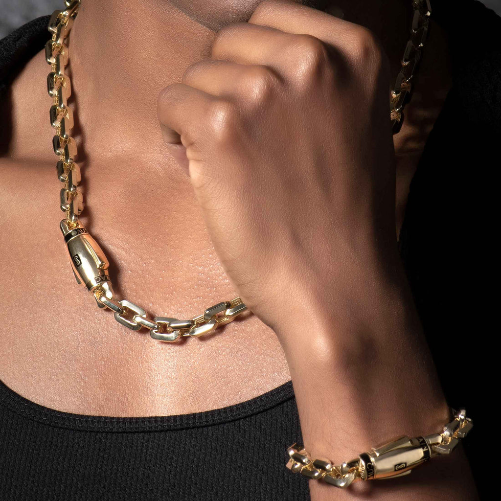 AINA Gold Snake Curb Chain Bracelet, Simple Plain Minimalist Decor, Da –  Hayland Living™