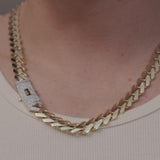 Men's Necklace - Monaco Chain EDGE Pavé Lock